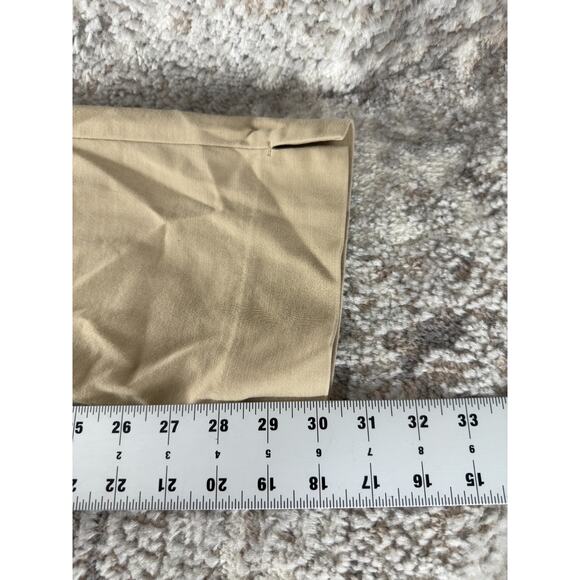 J Jill Size 16 Tall Stretch Cotton Blend Flat Front Pants Beige Zipper Pull On - Picture 7 of 12